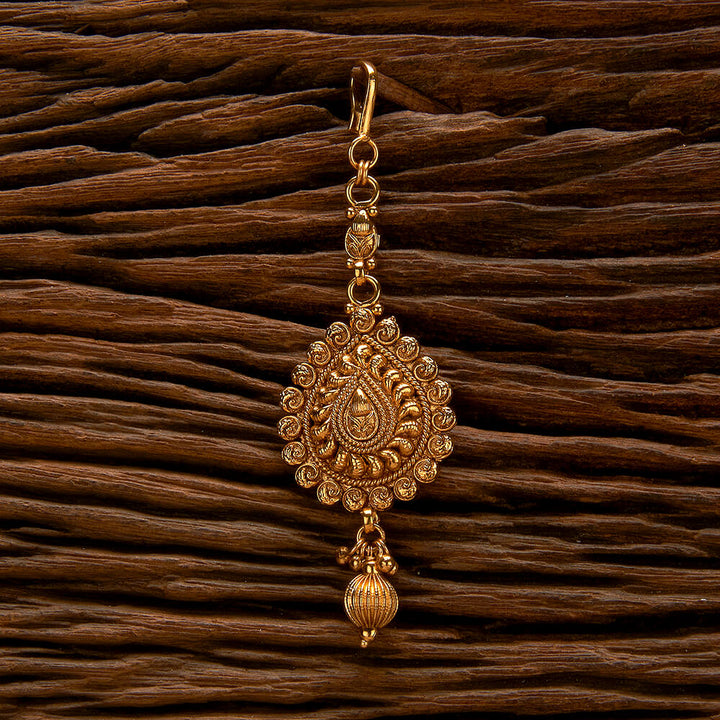 Antique Plain Gold Tikka With Gold Plating 221162