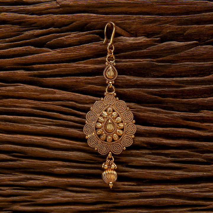 Antique Plain Gold Tikka With Gold Plating 221165