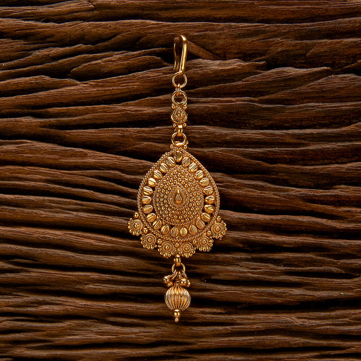 Antique Plain Gold Tikka With Gold Plating 221166