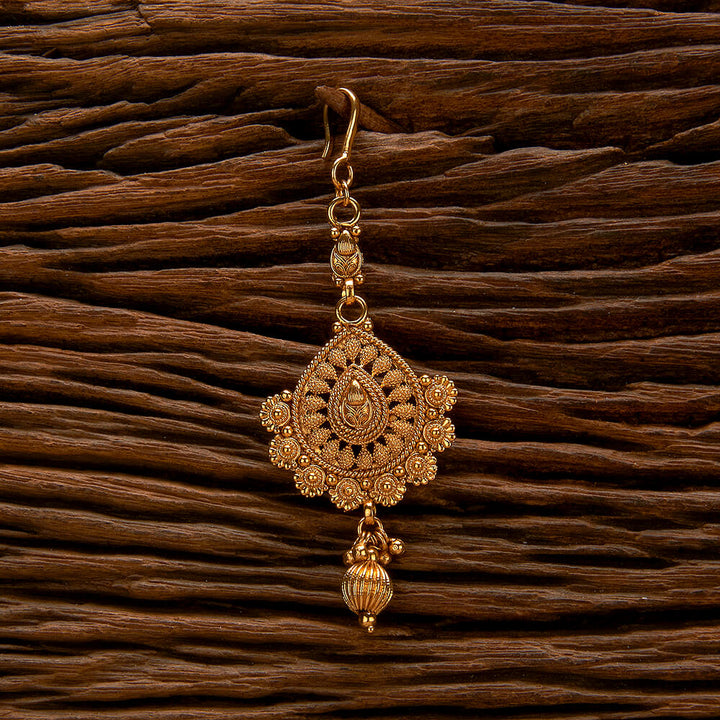 Antique Plain Gold Tikka With Gold Plating 221167