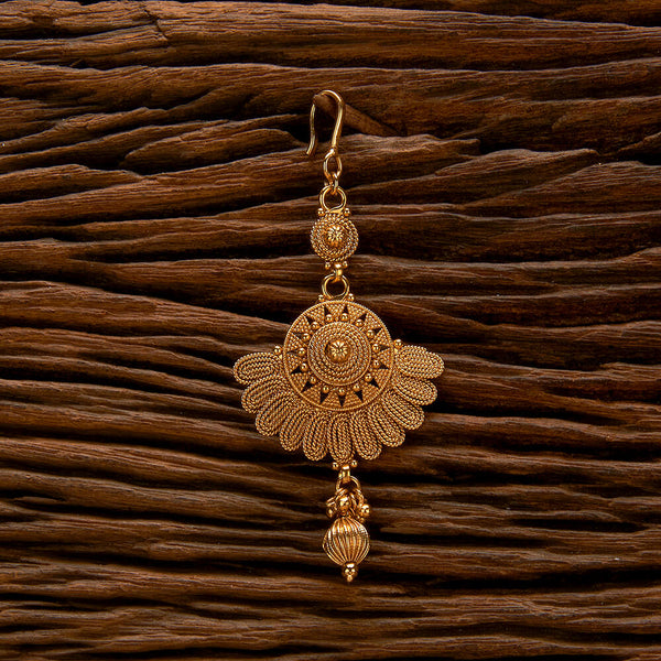 Antique Plain Gold Tikka With Gold Plating 221168