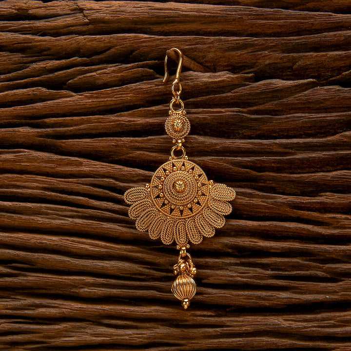 Antique Plain Gold Tikka With Gold Plating 221168