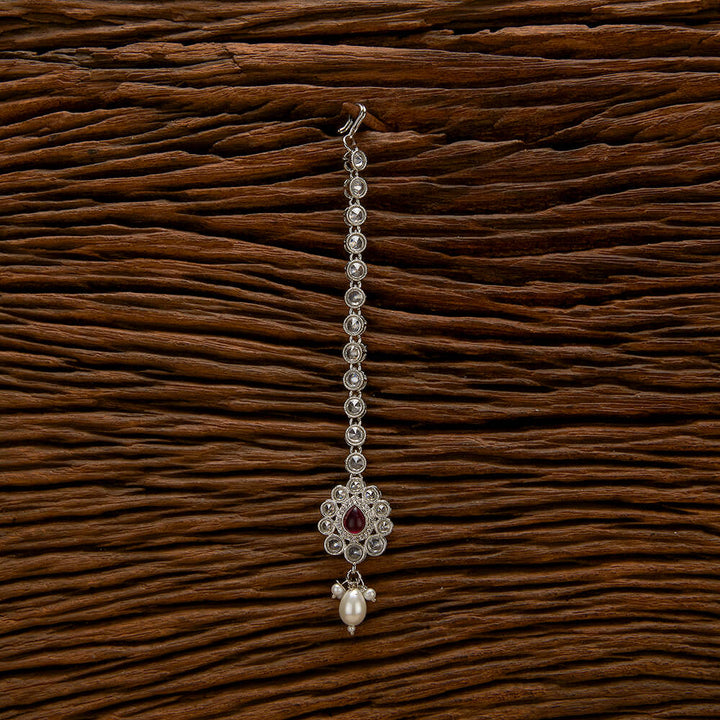 Antique Pearl Tikka With Rhodium Plating 221174