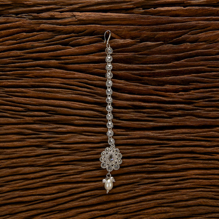 Antique Pearl Tikka With Rhodium Plating 221174