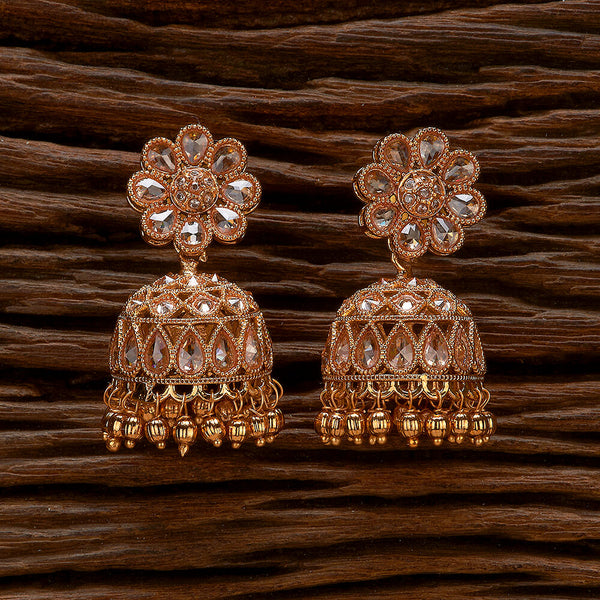 Antique Jhumki With Gold Plating 221178