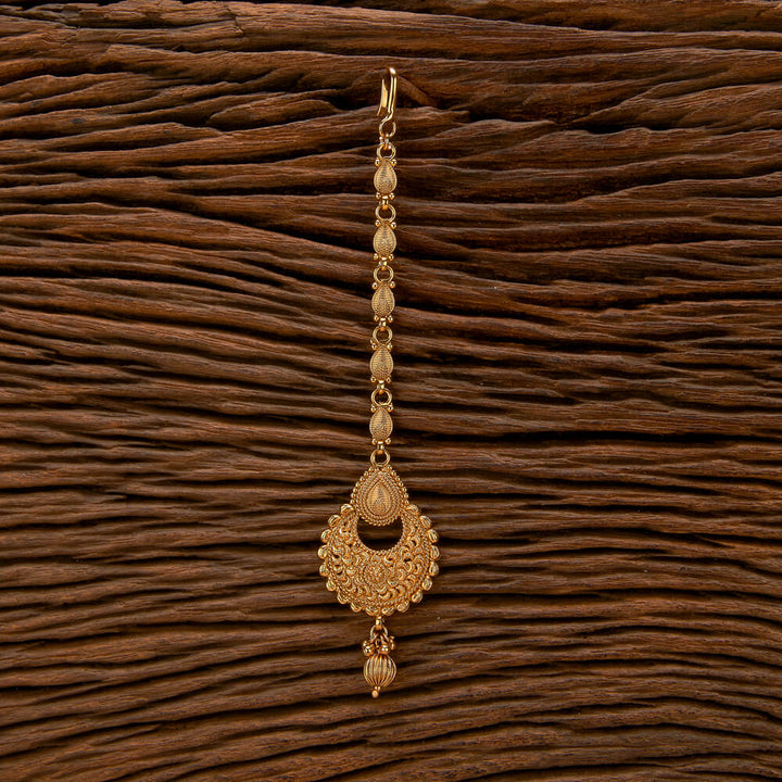 Antique Plain Gold Tikka With Gold Plating 221270