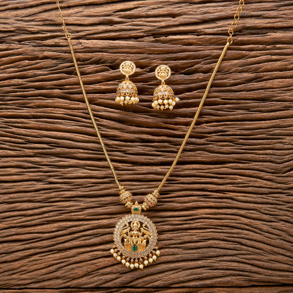 Antique Chain Pendant Set With Gold Plating 221279