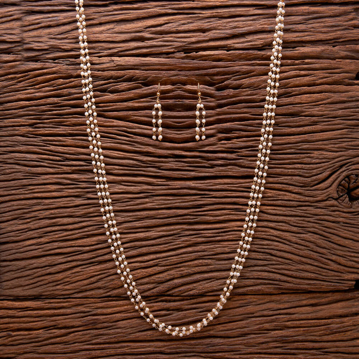 Antique 3 Line Necklace With Gold Plating 221420