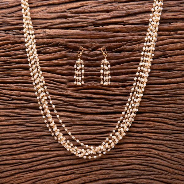 221422 AntiquePearl Mala Necklace With Gold Plating