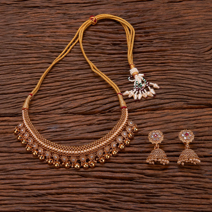 Antique Mala Necklace With Gold Plating 221449