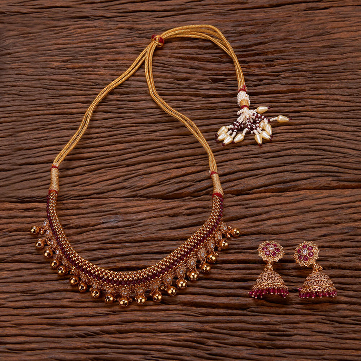 Antique Mala Necklace With Gold Plating 221449