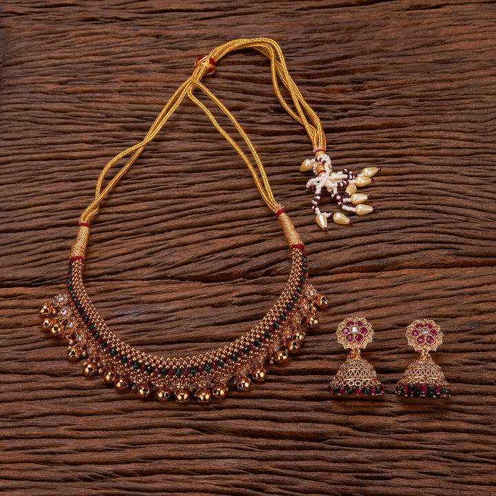 Antique Mala Necklace With Gold Plating 221449