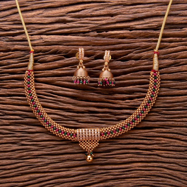 Antique Thushi Necklace With Gold Plating 221450