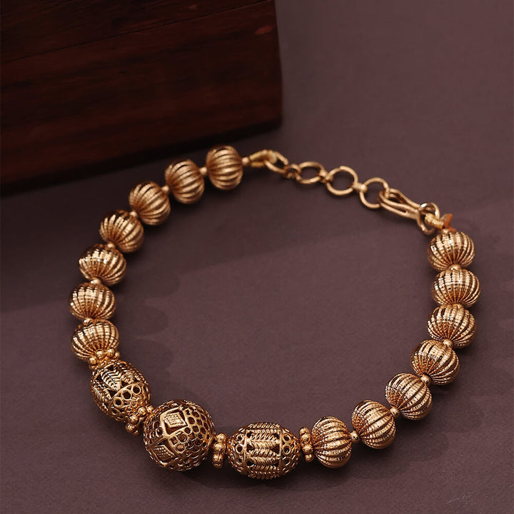 Antique Adjustable Bracelet With Gold Plating 221637