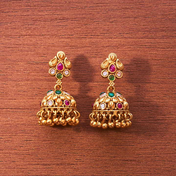 Antique Delicate Earring With Gold Plating 221660