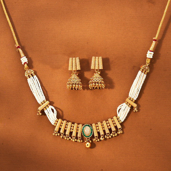 Antique Classic Necklace With Gold Plating 221824