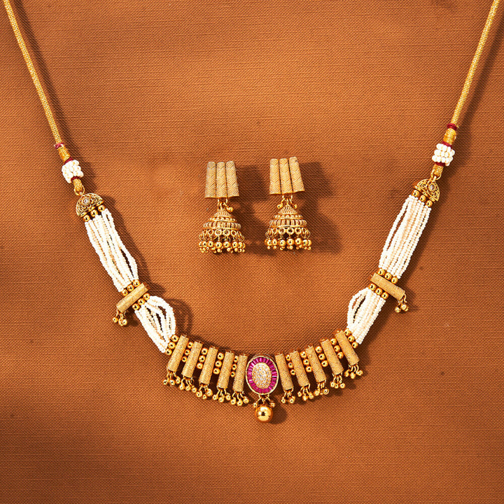 Antique Classic Necklace With Gold Plating 221824