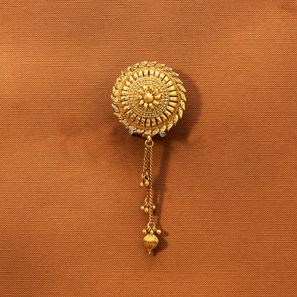 Antique Plain Gold Brooch With Gold Plating 221833