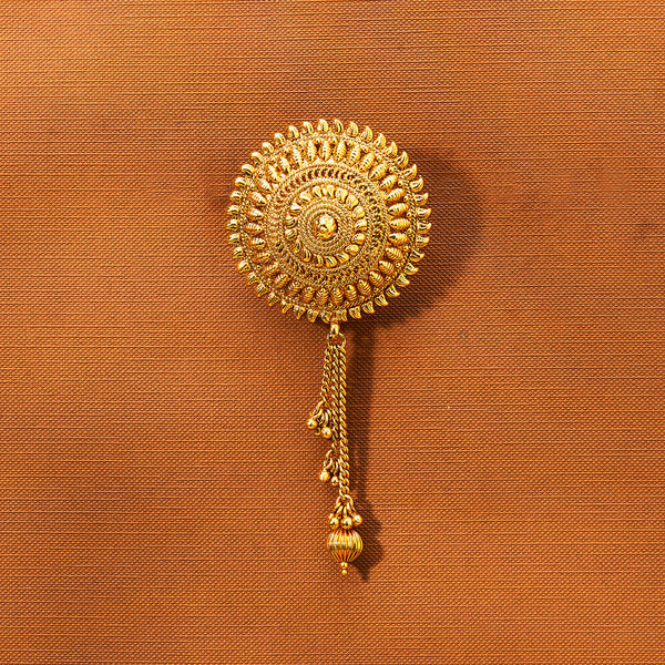 Antique Plain Gold Brooch With Gold Plating 221835