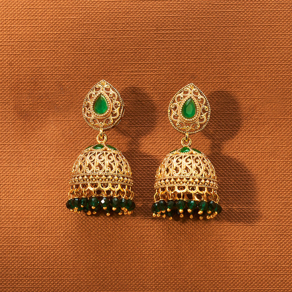 Antique Jhumki With Gold Plating 221842