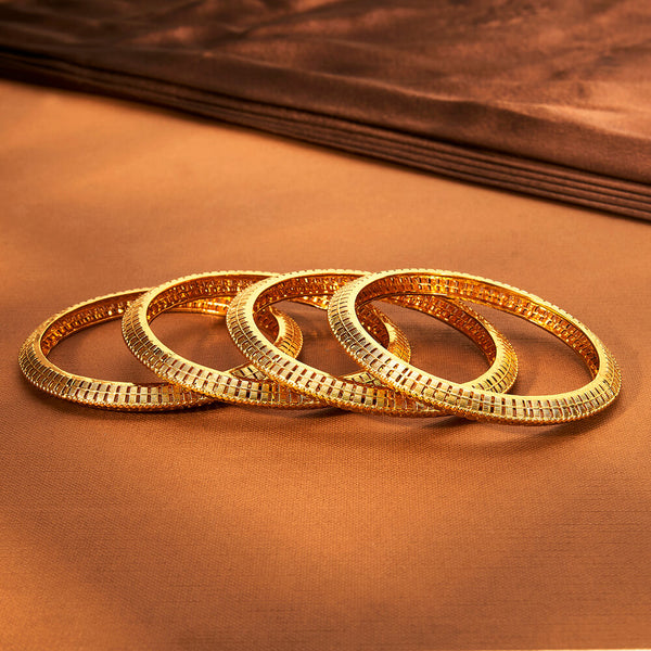 Antique Plain Gold Bangles With Gold Plating 221851