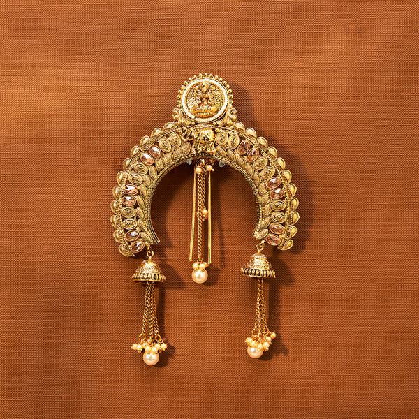 Antique Temple Hair Brooch With Gold Plating 221881