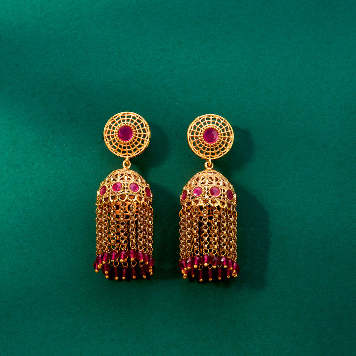 Antique Jhumki With Gold Plating 221986