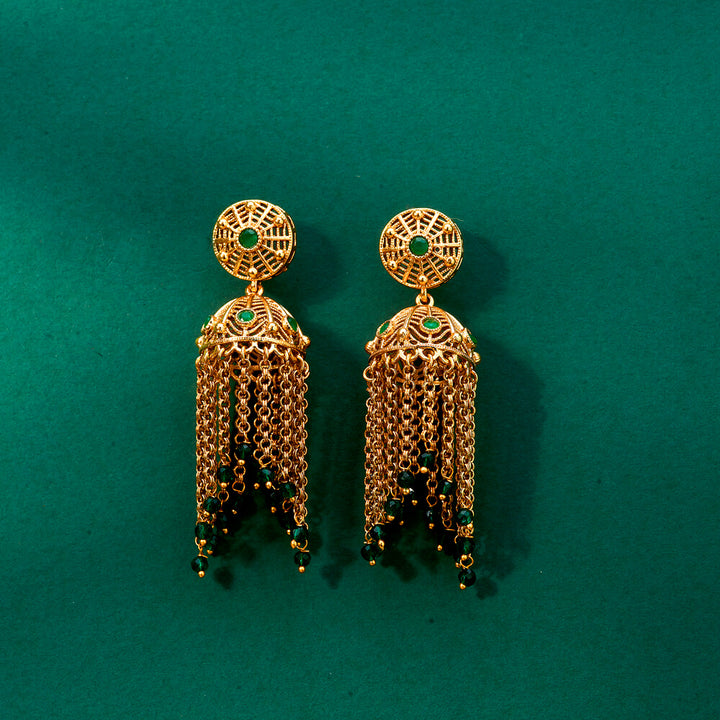 Antique Jhumki With Gold Plating 221989