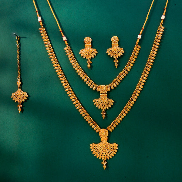 Antique Combo Necklace Set With Gold Plating 222010