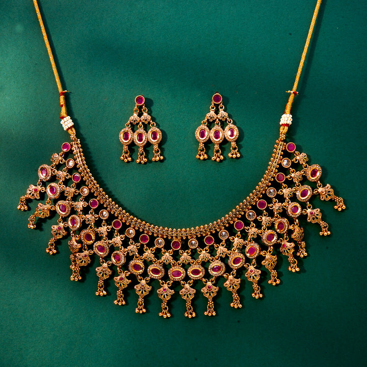 Antique Classic Necklace With Gold Plating 222068