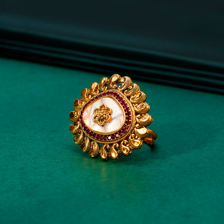 Antique Adjustable Ring With Gold Plating 222078