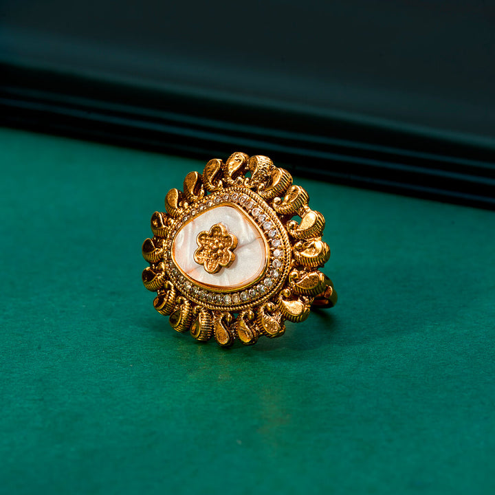 Antique Adjustable Ring With Gold Plating 222078