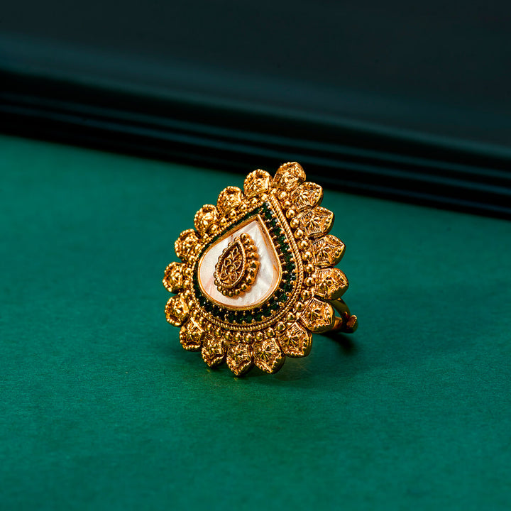 Antique Adjustable Ring With Gold Plating 222080