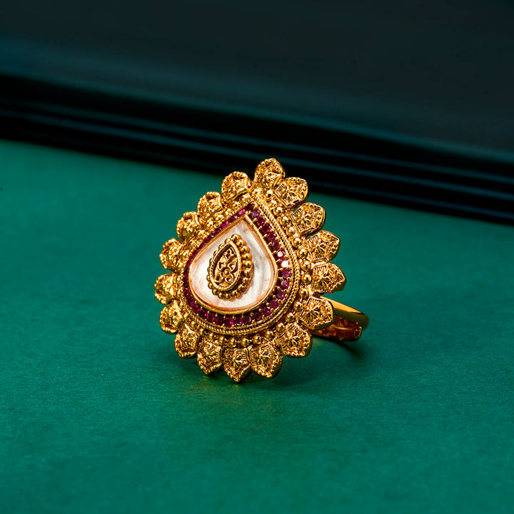 Antique Adjustable Ring With Gold Plating 222080