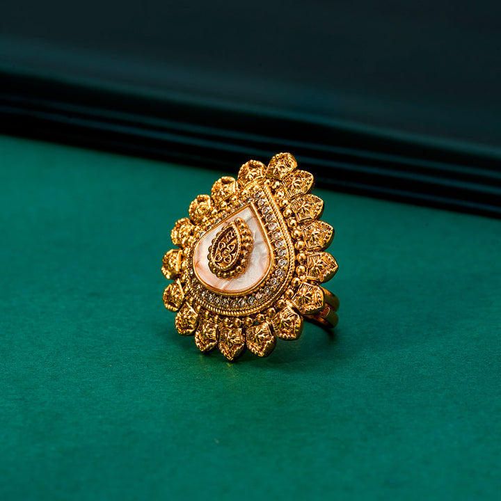 Antique Adjustable Ring With Gold Plating 222080