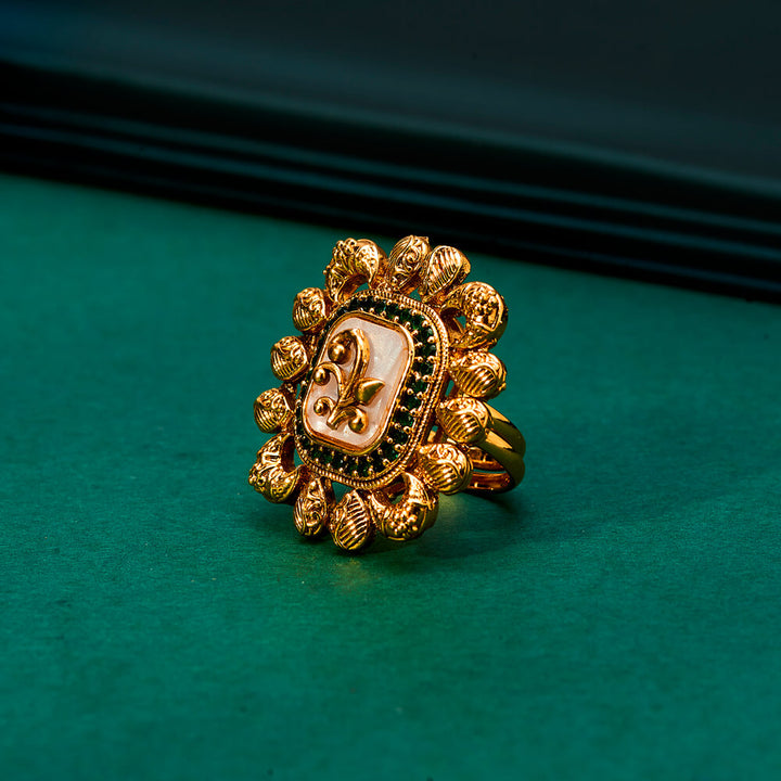 Antique Adjustable Ring With Gold Plating 222082