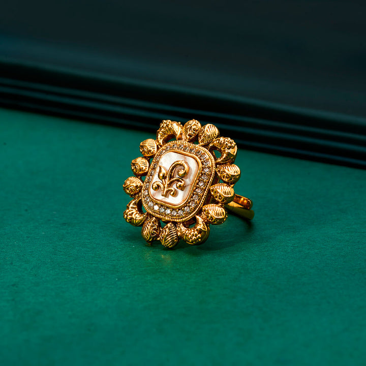 Antique Adjustable Ring With Gold Plating 222082