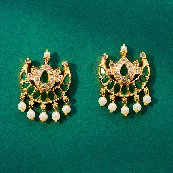 Antique Chand Earring With Gold Plating 222094