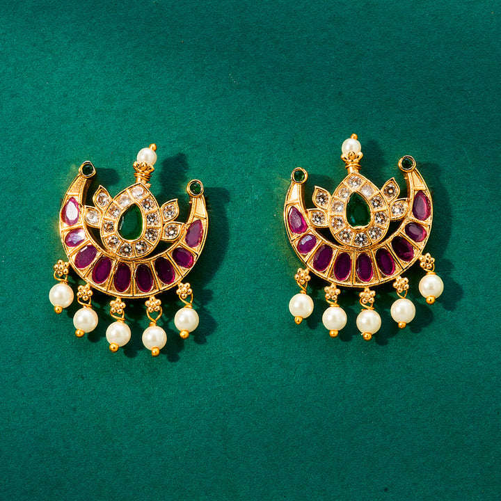 Antique Chand Earring With Gold Plating 222094