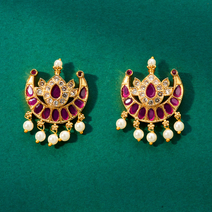 Antique Chand Earring With Gold Plating 222094