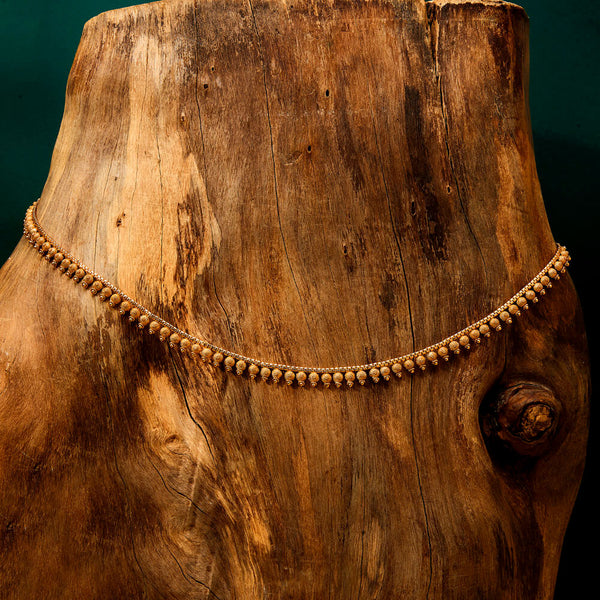 222142 Antique Plain Gold Belt With Gold Plating