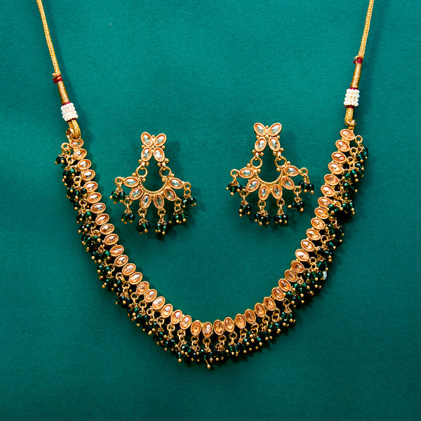 222152 Antique Classic Necklace With Gold Plating