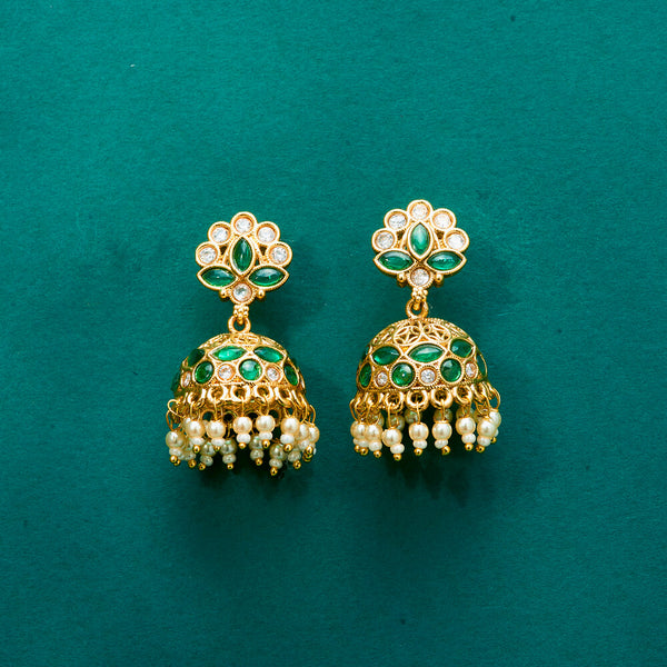 222218 Antique Pearl Earring With Gold Plating