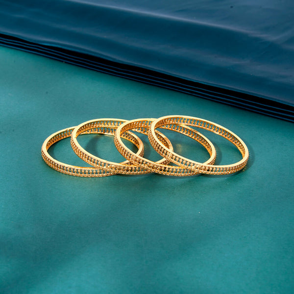 222236 Antique Plain Gold Bangles With Gold Plating