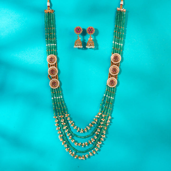 Antiquemoti Mala Necklace With Gold Plating 222748