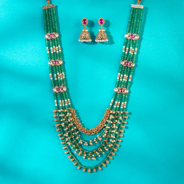 Antiquemoti Mala Necklace With Gold Plating 222752