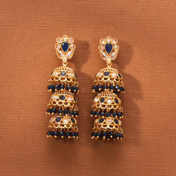 223000 Antique Triple Jhumki With Gold Plating