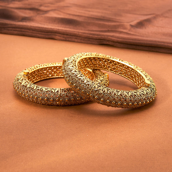 223101 Antique Openable Bangles With Gold Plating