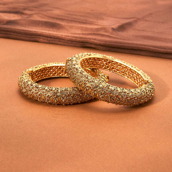 223102 Antique Openable Bangles With Gold Plating