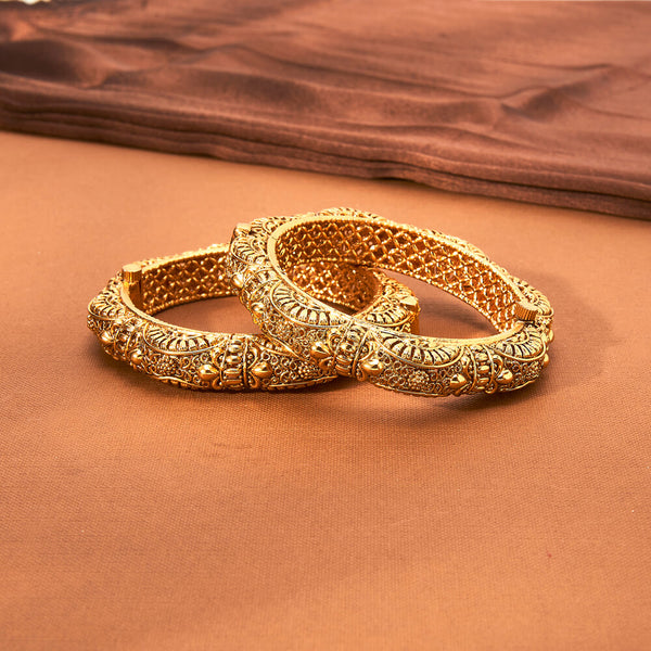 223116 Antique Openable Bangles With Gold Plating